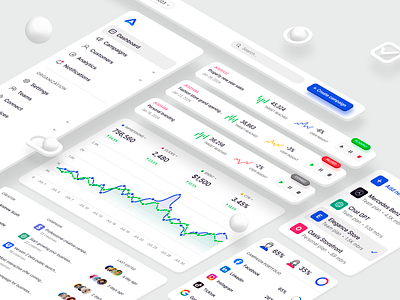 Ad Campaign UI Elements ad ad manager analytics branding campaign dashboard design digital ads graphic design illustration logo posts social media ui ui elements user friendly design ux web web app widgets