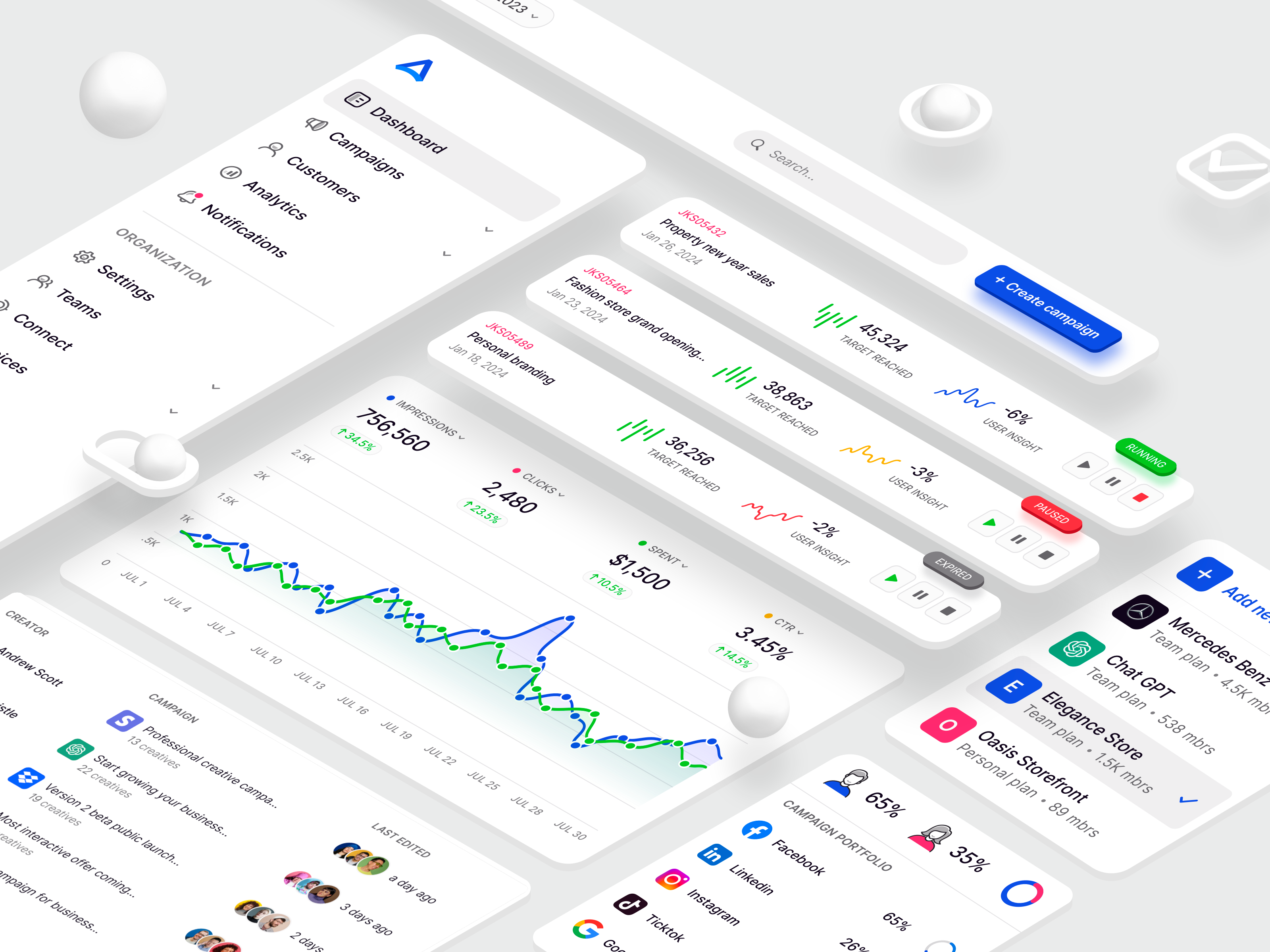 Example of Saa S Dashboards & Web Apps