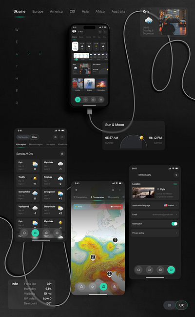 Weather app UI/UX app design mobile app ui ui app uiux ux ux app weather