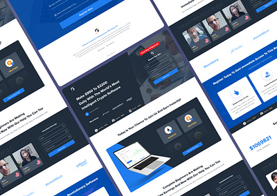 Crypto Trading - Landing Page blockchain branding chart ui community cryptomarket cryptotrading design designer earning future power gwowth investement landing page logo securetrading security traderlife tradesmart trading uiux