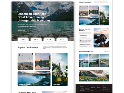 Travel Landing Page landing page travel ui ui ux visual design website design