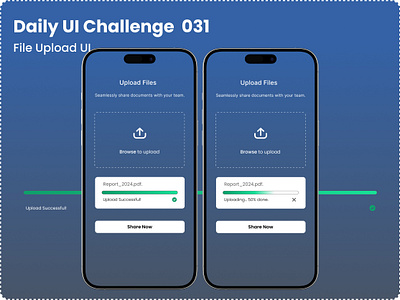 Challenge #031 - File Upload UI | Daily UI appinterface cleandesign dailyui designchallenge filesharing fileupload gradientdesign interactiondesign interfacedesign minimalui mobileappdesign mobileui mobileux progressbar responsivedesign uidesign uiux userexperience userinterface uxdesign