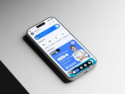 Health Care App android app app design diagnosis doctor fitness tracking health app health cate app healthcare medical care medicine minimal mobile app mobile ui nutrition saas therapy ui ux