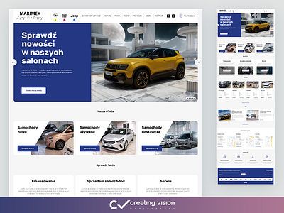 Marimex - salon samochodowy (UI) figma layout mariuszkunc salon samochodowy ui ui design webdesign