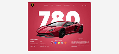 🏎 Lamborghini Landing Page animation graphic design landing page mobile app ui uiux ux web animation web design