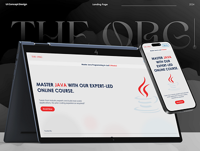 Learn Java Online : Landing Page UI design course marketing page design figma ui graphic design landing page landing page inspiration landing page ui landing ui landingpage marketing minimal ui mobile ui one page landing page online course ui simple landing page simple landing page inspiration simple ui ui ui inspiration