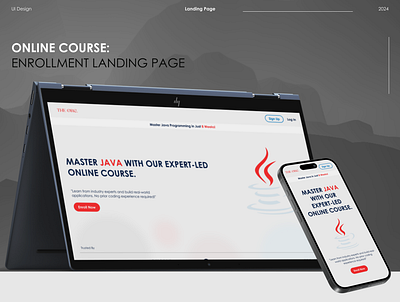 Learn Java Online : Landing Page UI design course marketing page design figma ui graphic design landing page landing page inspiration landing page ui landing ui landingpage marketing minimal ui mobile ui one page landing page online course ui simple landing page simple landing page inspiration simple ui ui ui inspiration