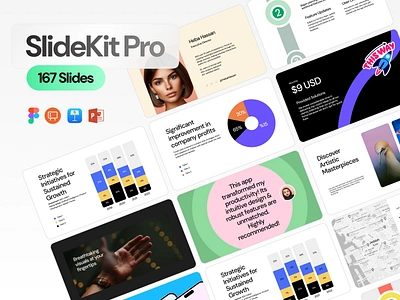 SlideKit Pro: The Ultimate Presentation Toolkit design figma figma slides free keynote mockup pich deck powerpoint ppt presentation slides template ui ux