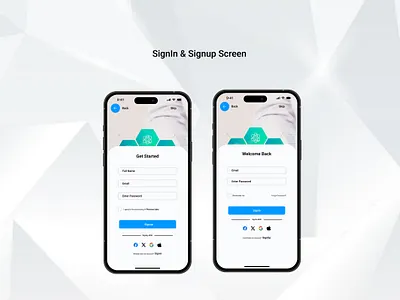 Signin & Signup Screen branding graphic design motion graphics ui