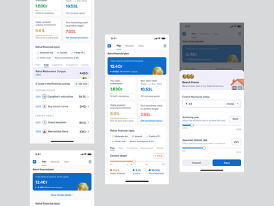 Financial Planning Web App - Responsive Design app design dashboard financial fitness financial plan app financial planning goal app investment app planning app responsive app retirement plan saas app track app uidesign wealth management web app