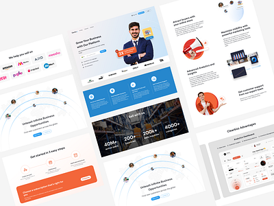 B2B Ecommerce Seller's Landing Page design ui uiux website website design