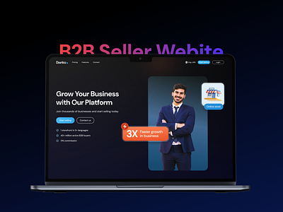 B2B Ecommerce Seller's Landing Page design ui uiux web website website design