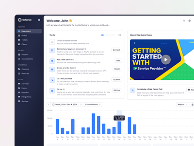 SaaS Onboarding Checklist agency studio clean design flat minimal product product design product strategy saas shadcnui tailwind tailwind css ui uidesign uxdesign webapp design