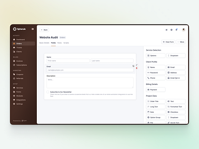 Form Builder clean dashboard design designer flat form builder minimal product productdesign saas saas dashboard saas design shadcnui tailwind tailwind css ui uiux ux