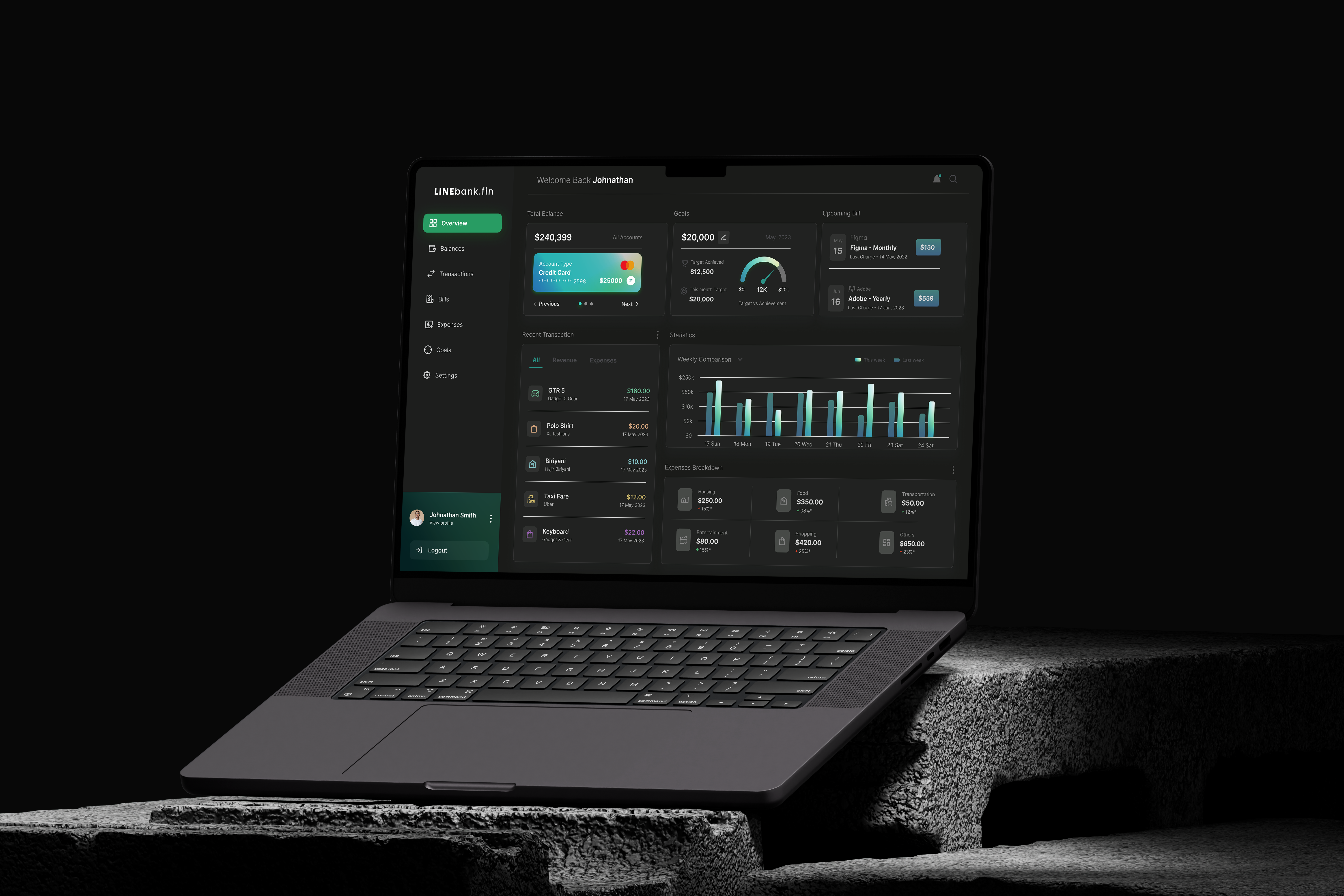 Finance Dashboard UI app design typography ui ux web design