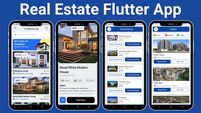 Real Estate Flutter App UI Kit Template rental property app