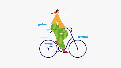 🚴🏼‍♀️ bike girl illustration illustrator