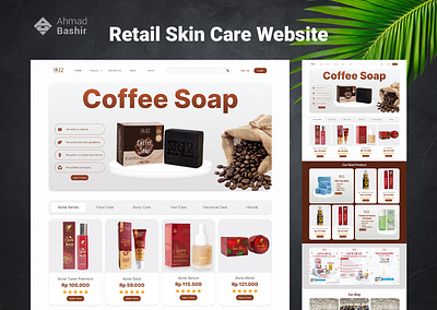 Revamp: Skin Care Retail Website Design landing page retail landing page retail websiter design skin care landing page design ui ui design website design