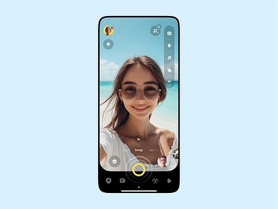 Snapchat botombar bottombar challenge design mobile photo snapchat social ui video