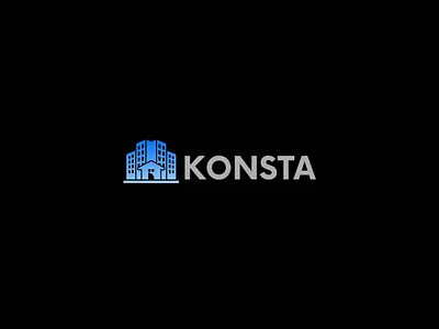 Konsta Real Estate Logo design agent logo best logo blue brand guide design brand identity branding broker design graphic design illustration konsta logo logo design minimal modern professional real estate real estate logo seller unique