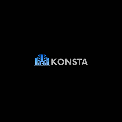 Konsta Real Estate Logo design agent logo best logo blue brand guide design brand identity branding broker design graphic design illustration konsta logo logo design minimal modern professional real estate real estate logo seller unique