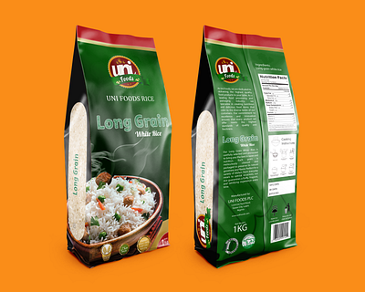 Unifoods Product Label Packaging Design branding graphic design logo packaging design rice label design starex starex creatives