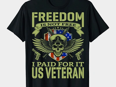 veteran t shirt design branding clothing custom t shirt freedoom graphic design graphic t shirt illustration logo merchandie print on demand shirt t shirt design trendy t shirt design typography us veteran veteran t shirt design