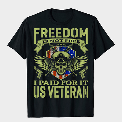 veteran t shirt design branding clothing custom t shirt freedoom graphic design graphic t shirt illustration logo merchandie print on demand shirt t shirt design trendy t shirt design typography us veteran veteran t shirt design