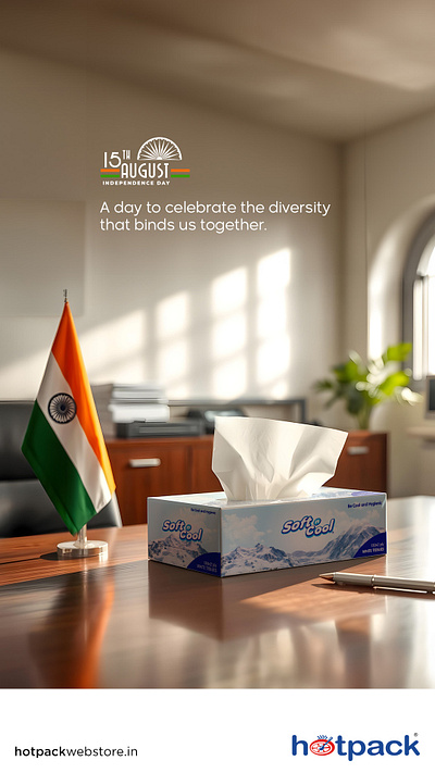 Independence Day | Creative Ad | Hotpack | India ad branding creative ads graphic design independence dday india poster social media tissue paper