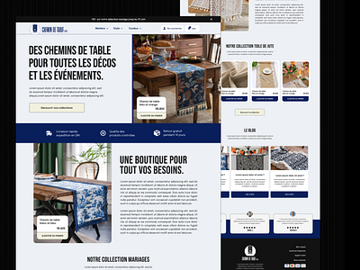 Site web ecommerce - Chemin de table déco