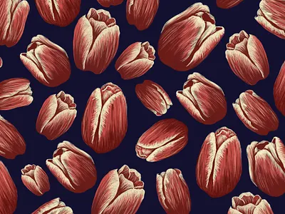 Spring flowers tulips. Seamless pattern branding fabric floral flowers illustration nature packaging pattern seamless pattern spring tulip