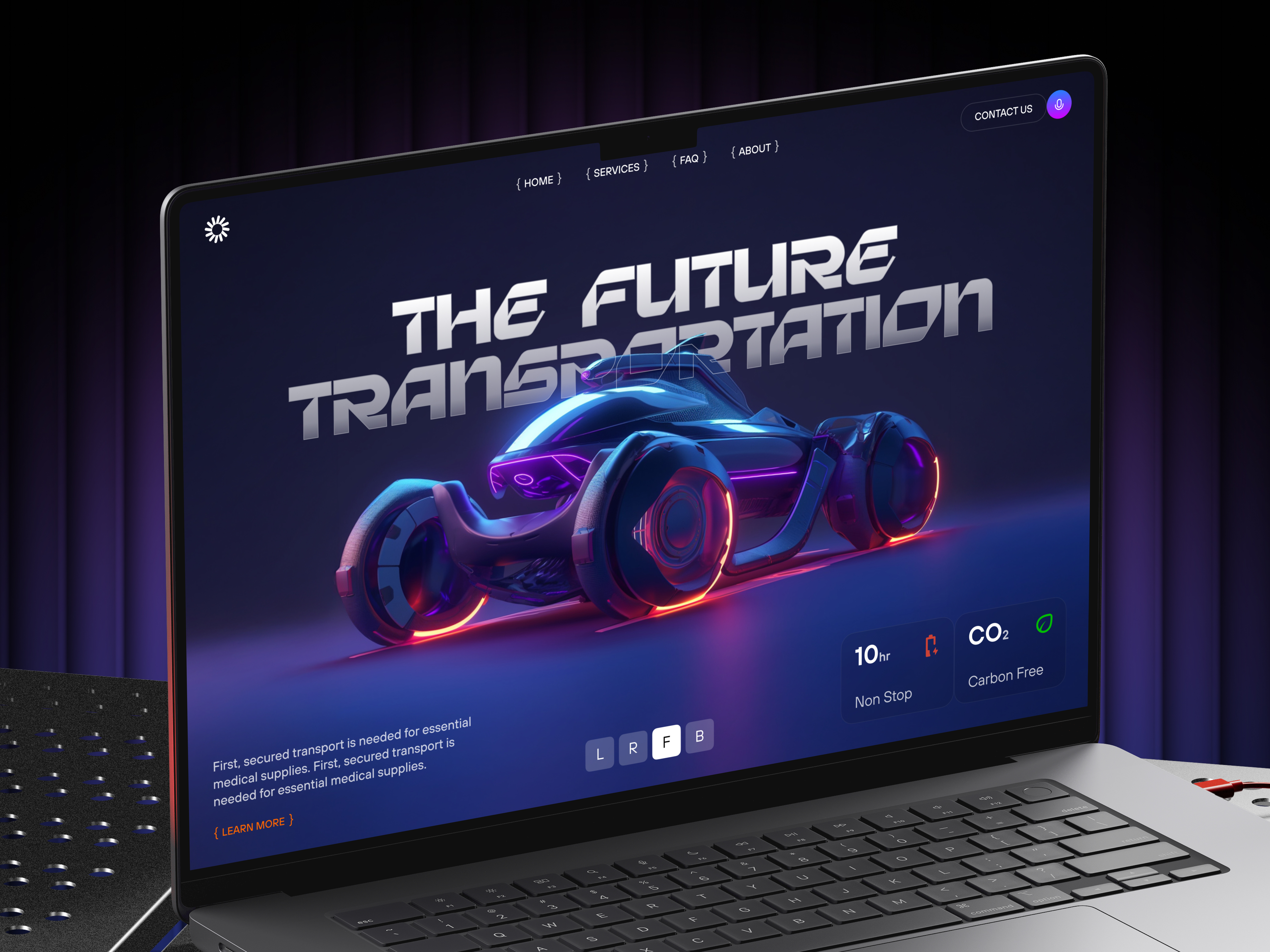 Example of Transportation Website Design