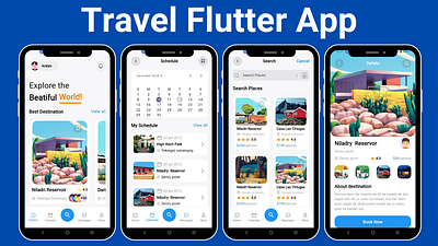 Flutter Travel App UI Kit Template | Tours and Travels Flutter design flutter template flutter ui kit ui widgetlibrary