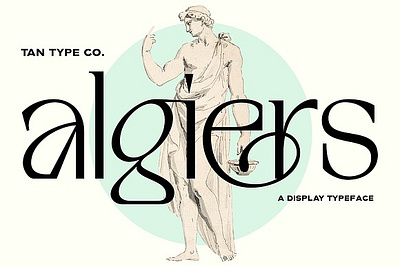 TAN - ALGIERS classic font classic typeface display type elegant font tan algiers