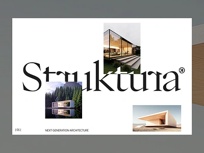 Struktura — An architecture studio website architecture elegant gallery hero layout minimal modern serif typography web design