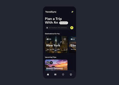 AI-Powered Travel Planner App appdesign design ui ux