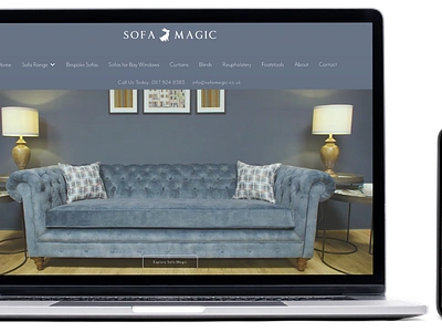 Sofa Magic - Website Design developmet ui ux web design