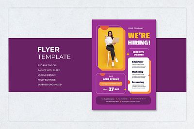 Template We Are Hiring Job Professional Flyer Templates trend