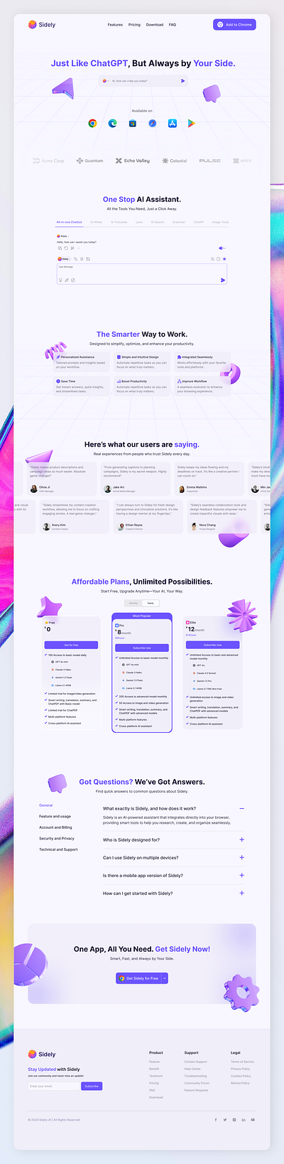 Introducing Sidely: All-in-One AI Assistant