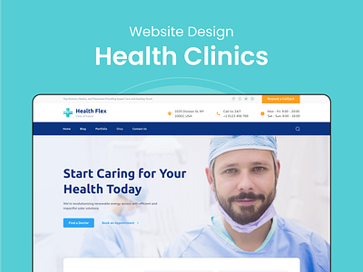 Health clinic web design clinic web design creativity design minimal design mockup service provider web design ui ux web ui website website design