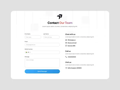 Contact Us Page UI design ui uiux web website website design