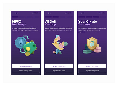 Cryptocurrency mobile app On-boarding screens app cryptocurrency design graphic design typography ui ux