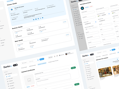 Profile Management Page dashboard design form profile ui uiux web website website design