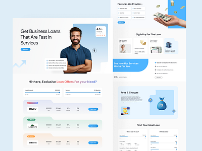 Get Loan Landing Page design landingpage ui uiux web website website design