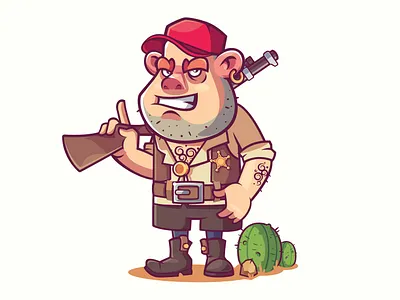 Wild West Character Design illustration