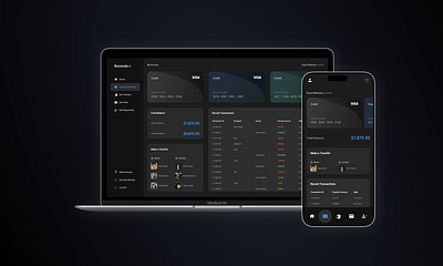 Accoview - Modern Banking Dashboard UI app bank banking credit dashboard design desktop list mobile table ui ux