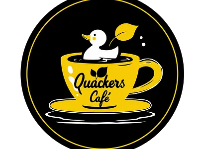 Logo Design for Quackers Café fun logo design