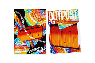 OUTPOST 2025 branding colors design poster poster design poster visual render