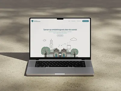 De Wereldwijzer landing page animation design framer lottie primary school web design webdesign