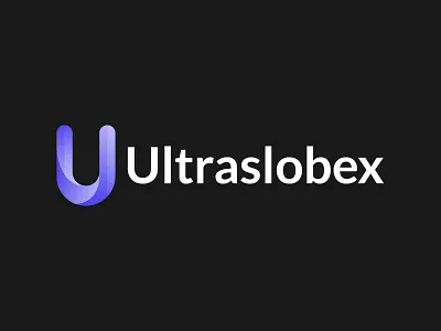 Ultraslobex U letter Logo a typography abstract agency logo branding business design gradient illustration logo u logo ui ultraslobex u letter logo